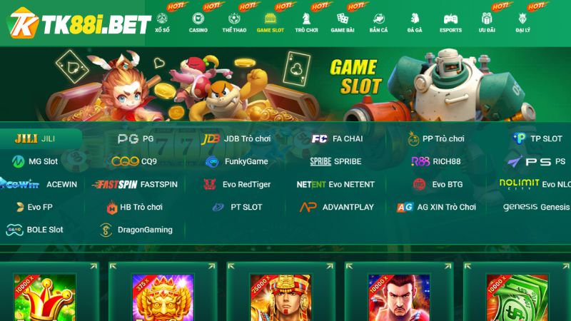  sảnh game nổ hũ đổi thưởng tk88